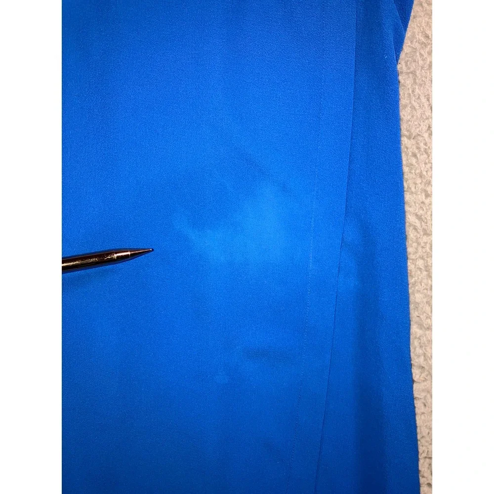 Tunic‎ Dress 10-12 Cobalt Blue Embellished Lagenlook Layering Long Sleeve Modest